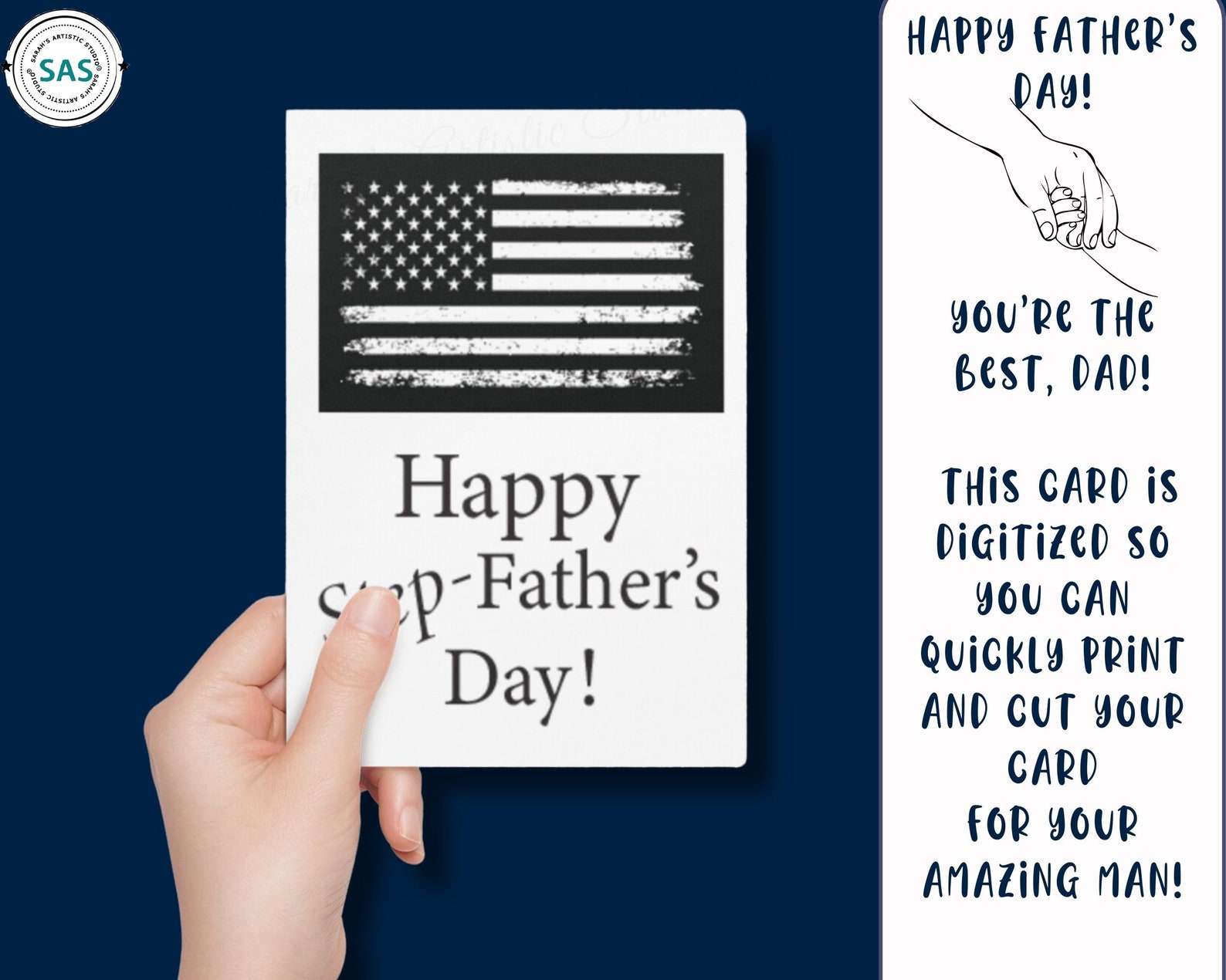 Fathers Day Card, Step Dad Fathers Day Card, Bonus Dad Card, Fathers ...