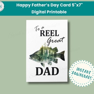 Tarjeta del Día del Padre, Tarjeta de felicitación para papá, Tarjeta de felicitación para papá, Tarjeta divertida del Día del Padre, Tarjeta de regalo para papá, Tarjeta de pesca, Tarjeta del Día del Padre de mi hija