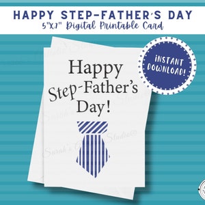 Vaderdagkaart, stiefvader vaderdagkaart, bonus vaderkaart, vaderdag afdrukbaar, stiefvaderkaart, vaderdagkaart van dochter, stiefvaderkaart