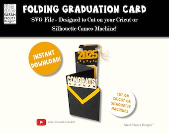 Porta-cartão de presente de formatura, cartão de formatura faça você mesmo, arquivo SVG de beca e capelo, arquivo SVG dobrável de formatura, cartão de formatura faça você mesmo, cartão editável para imprimir e recortar com o ano.