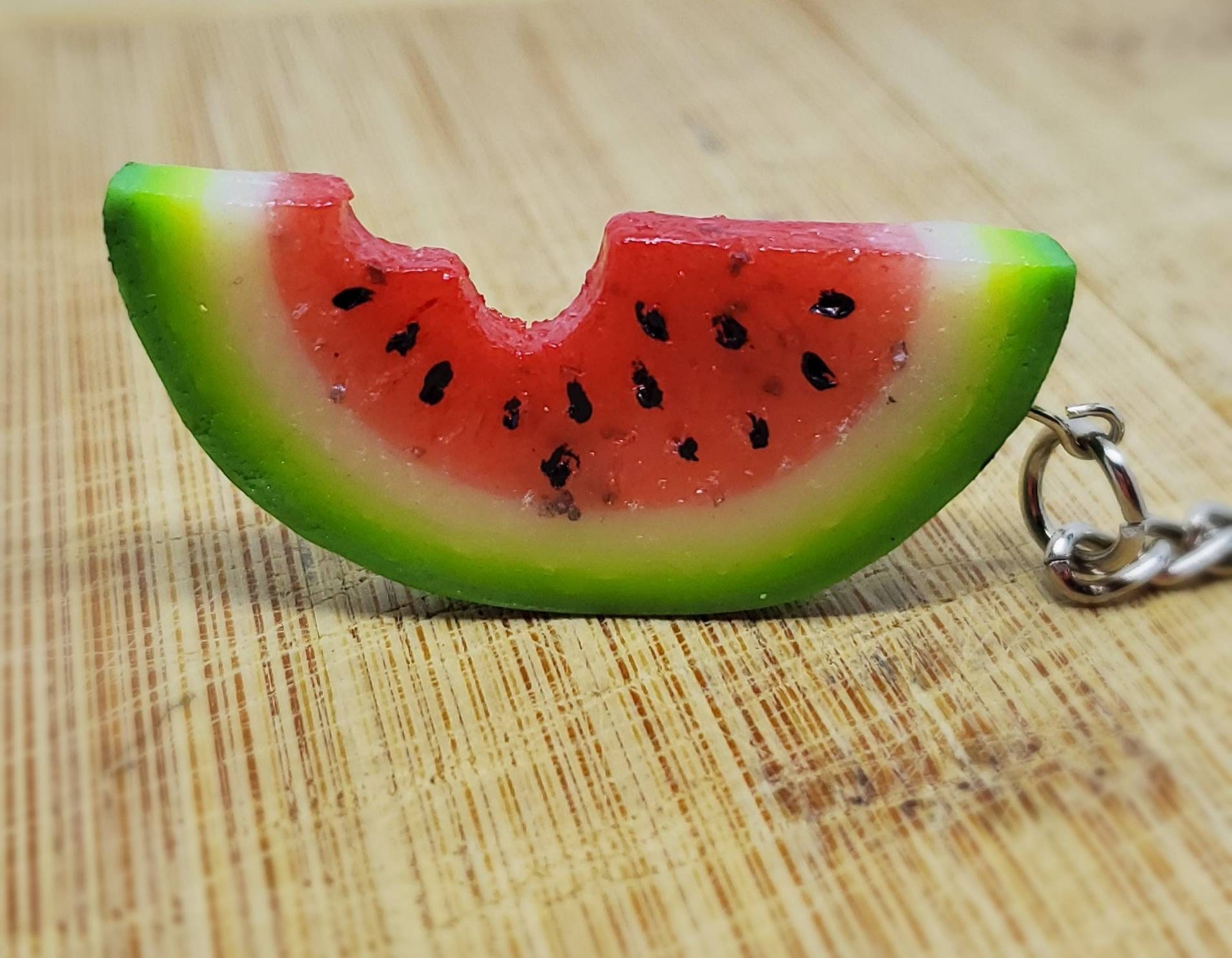Watermelon Keychain sweet melon fruit keychain realistic Etsy