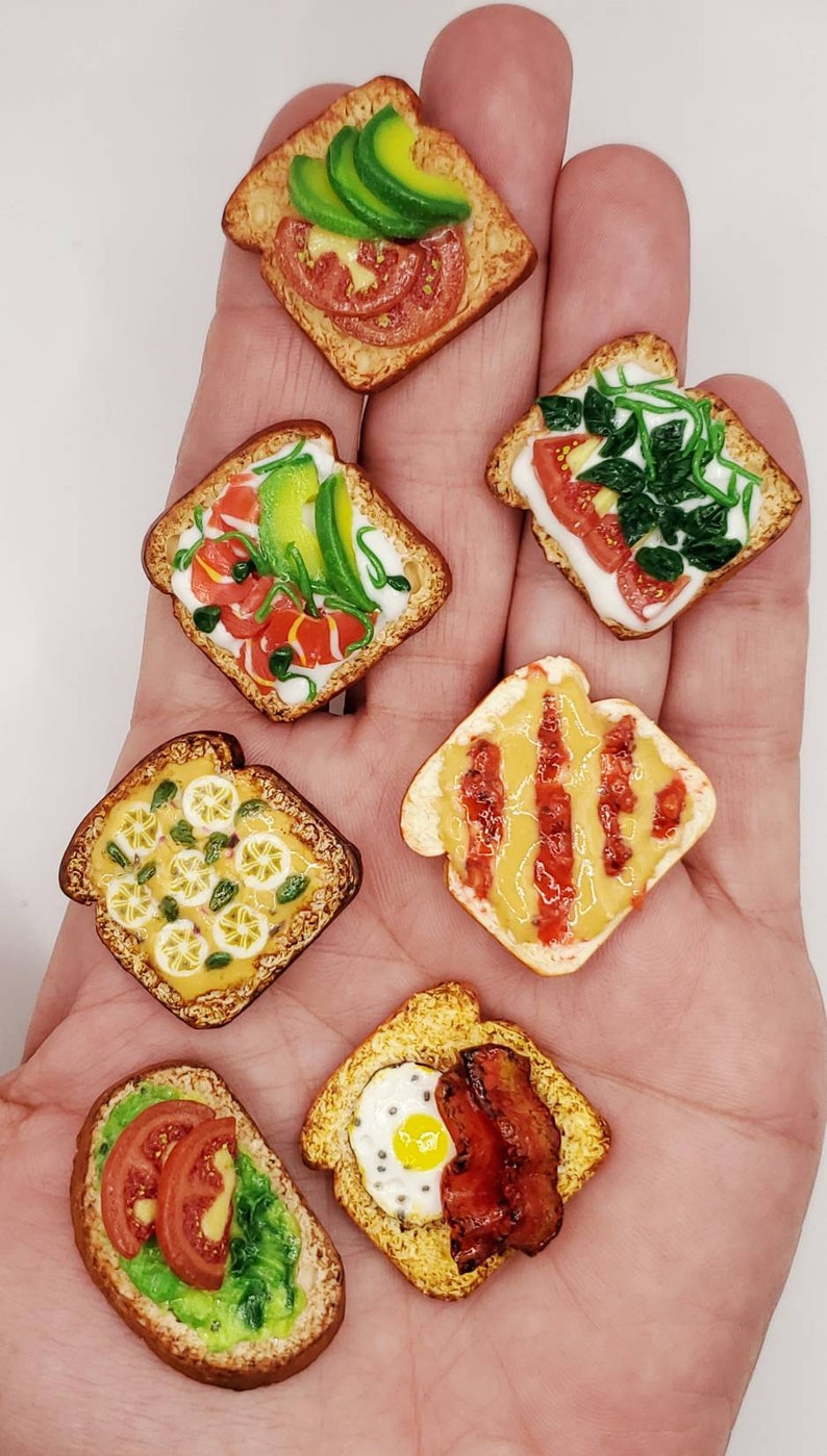 Imitatiom Toast Miniature Toast Refrigerator Etsy