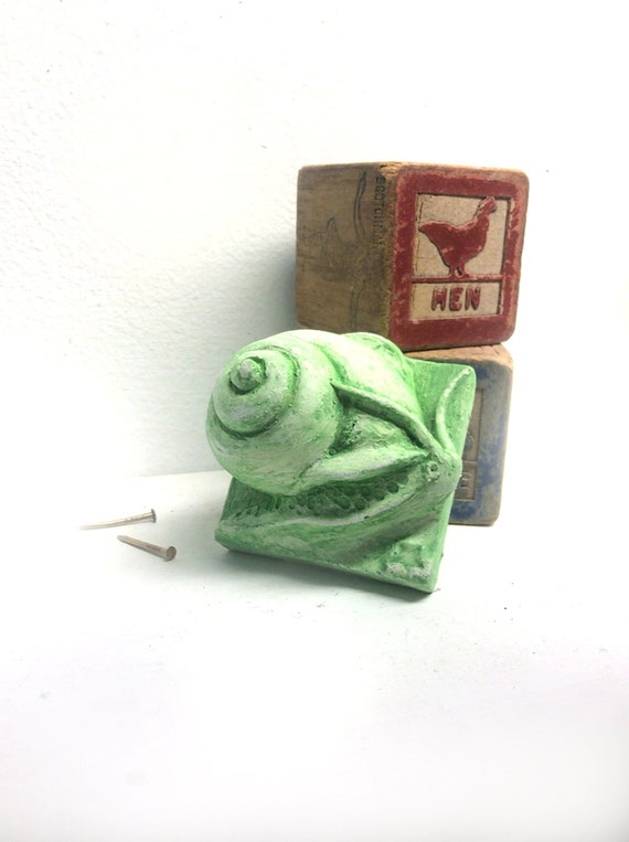 Snail wall sculpture snail on a mission snail gift gift for gardener folk art tile