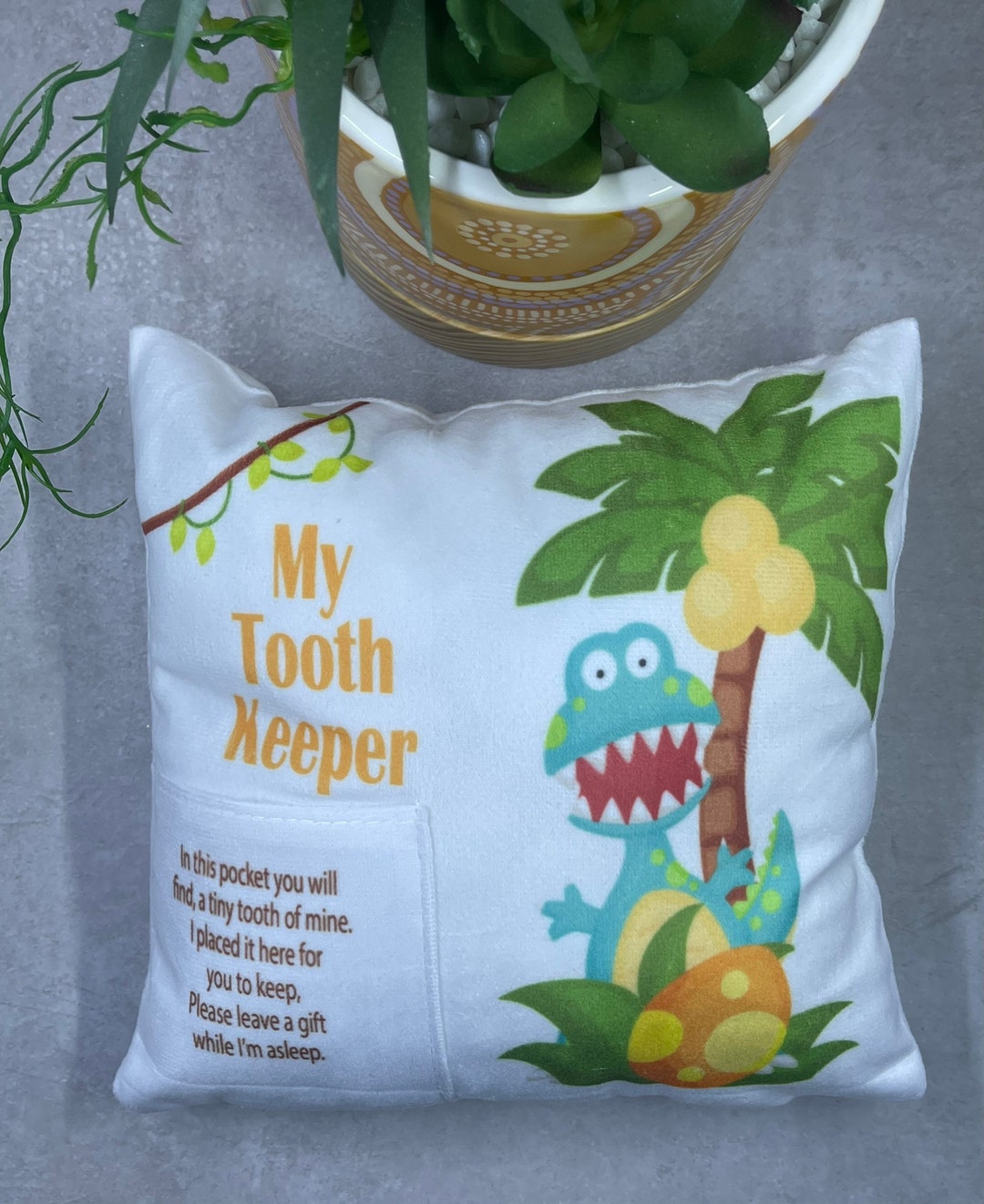 Dinosaur Tooth Fairy Pillow Etsy Australia