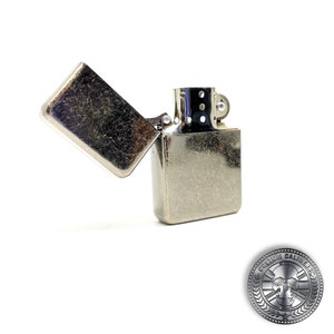 Engraved Lighter, Personalised Lighter with gift box with Antique effect STEEL makes an Ideal Groomsman or Birthday gift.