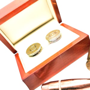 Cuff links, Bullet  Cufflinks, .50 calibre BMG, handcrafted from fired brass casings, Military gift, Best man gift