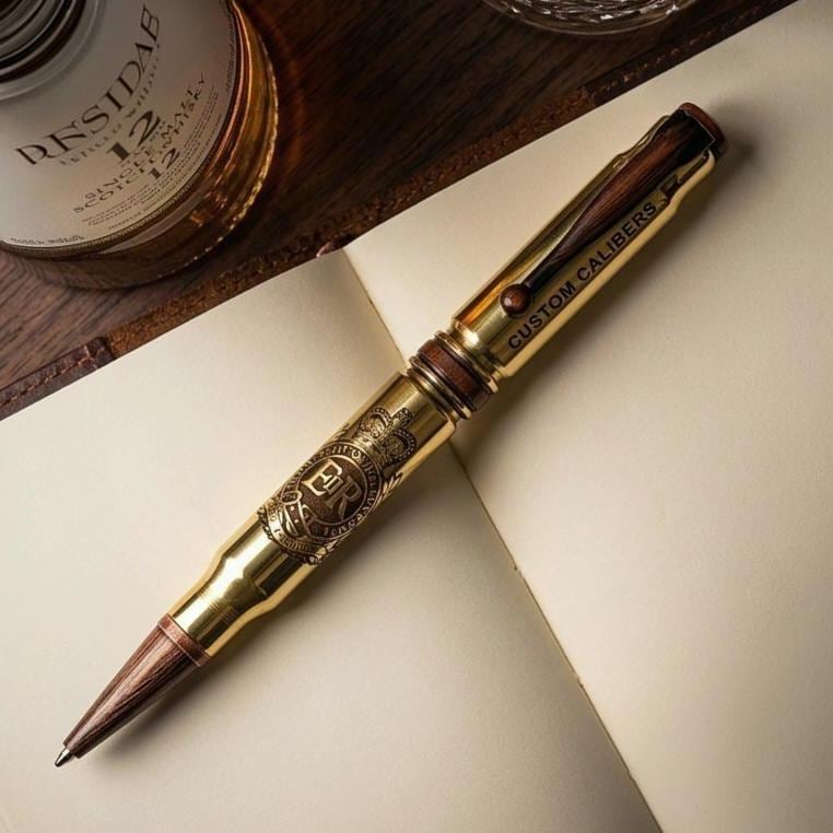 7.62 Bullet Pen Hand Crafted From Genuine Fired Bullet Casings