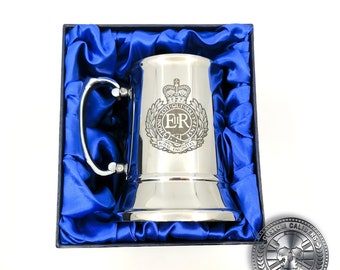 Personalised Steel Tankard, Custom Metal Tankard - Silver 480ml Groomsmen Tankard, Father's Day Wedding Favour Engraved Bespoke Gifts