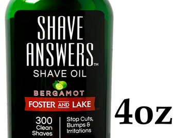 Shave Answers Bergamot Shave Oil-Fragrance- Moisturizing, NO Alcohol, Vegan,