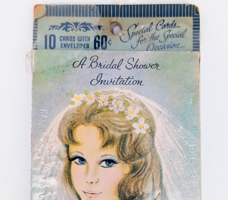 Vintage BRIDAL SHOWER Invitations Unopened Mint in Package Etsy