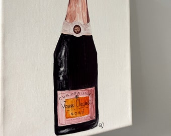 Champagne Room Decor, Preppy Dorm Art, Canvas Painting, Classy Room Decor, Pop Art