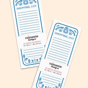 Sardine Can Shopping List Notepad: Risograph Memo Pad