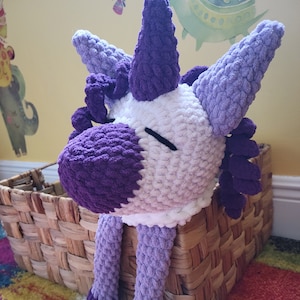 PATTERN: Crochet Unicorn Doll, Instant Download, Pajama Bag Unicorn Pattern, Amigurumi Unicorn PDF File, Instructions for Crochet Unicorn
