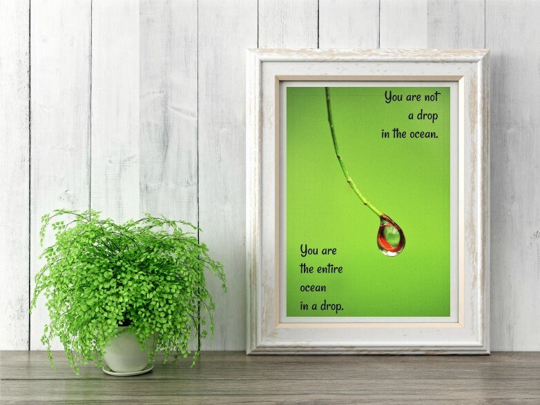 Rumi citaten natuur kunst natuurfotografie groene wand Etsy