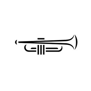 Minimal Trumpet SVG Logo Vector