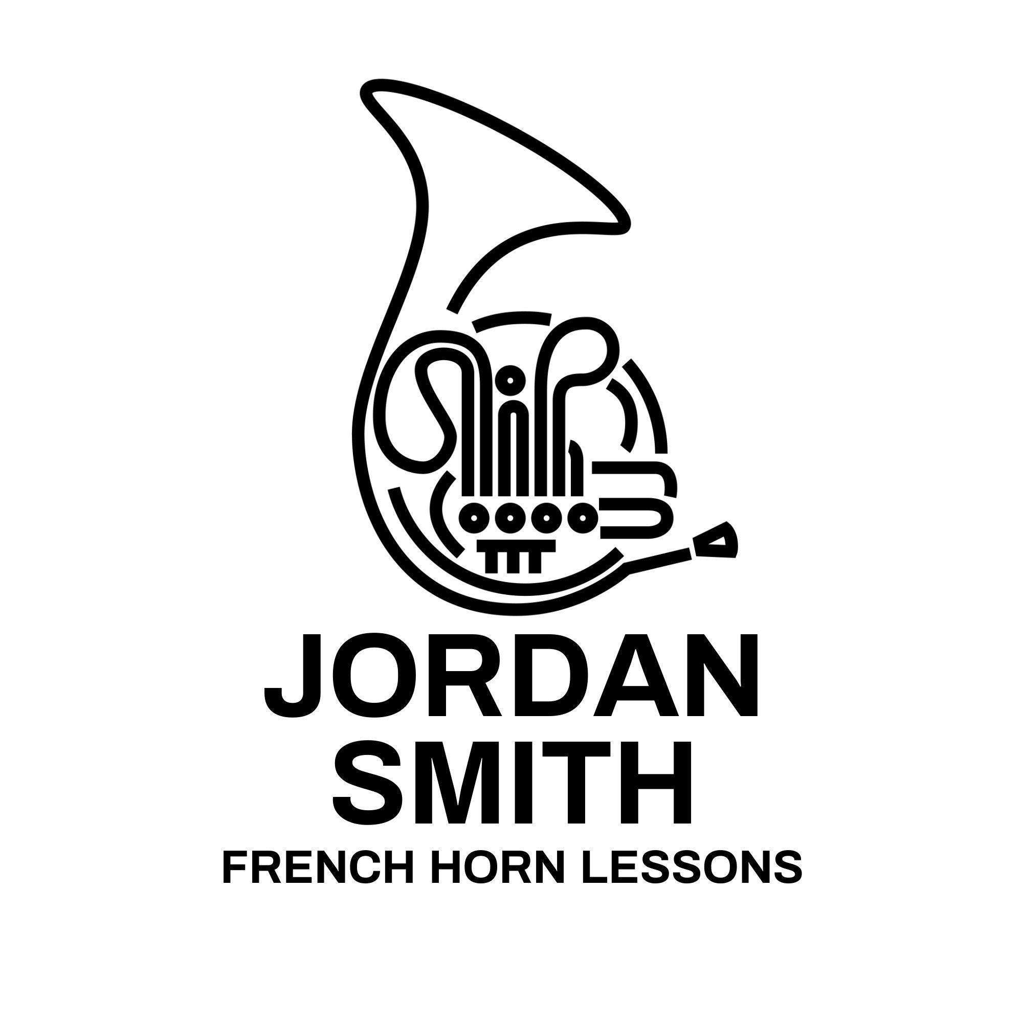 Custom French Horn Logo Template Download Etsy