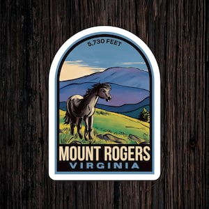 Mount Rogers Virginia Pony - Vinyl Sticker