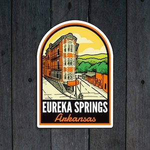 Eureka Springs Historic Downtown Arkansas Vintage Sticker