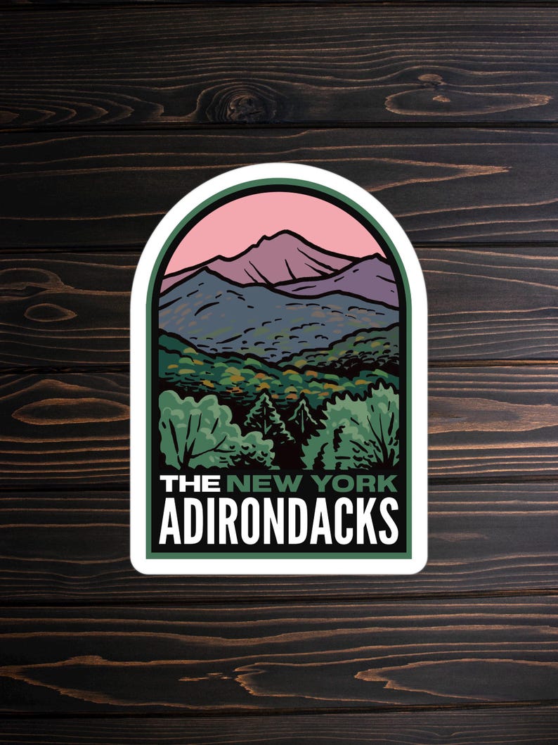 The Adirondacks Upstate New York - Vinyl Sticker - Etsy