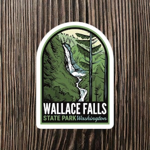 Wallace Falls State Park Washington - Vinyl Sticker
