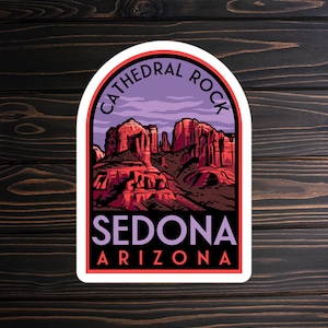 Sedona Arizona Cathedral Rock - Vinyl Sticker