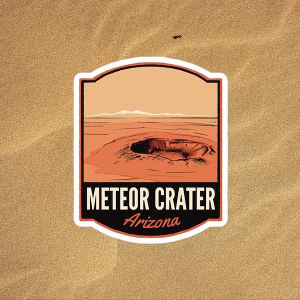 Meteor Crater Arizona - Autocollant en vinyle
