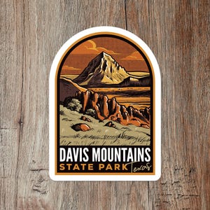 Davis Mountains State Park Texas - Vinyl Sticker
