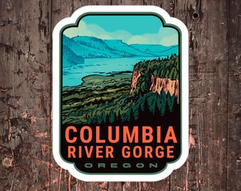 Columbia River Gorge Oregon - Vinyl Sticker
