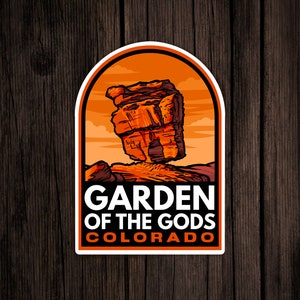 Garden of the Gods Colorado Hiking Vinyl Sticker Decal