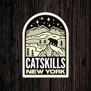 Catskills New York Mountains Vintage Sticker