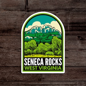 Seneca Rocks West Virginia Vintage Sticker