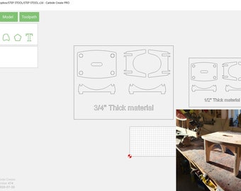 Shapeoko Carbide Create Child Step Stool C2d file and SVG file