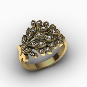 Peacock Ring 3D CAD Digitaal Model