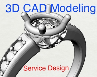 Custom 3D CAD JEWELRY Design, Modeling, 3D Printing