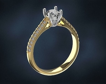 Fichier numérique 3D CAD Model Engagement Ring Digital