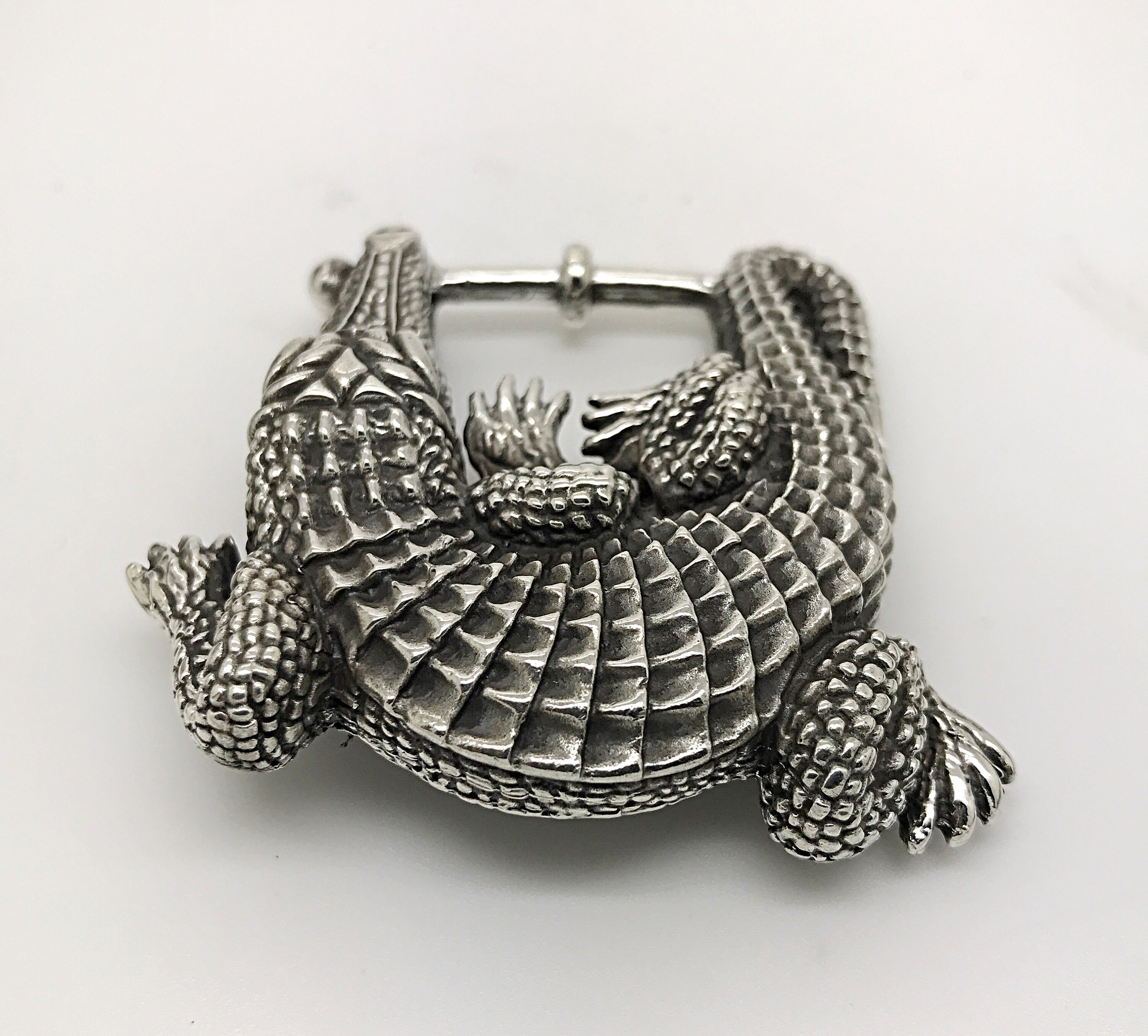 Vintage B. Kieselstein-cord Sterling Silver Alligator Belt 