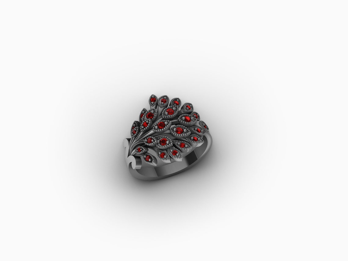 Peacock Ring 3D CAD Digital Model - Etsy