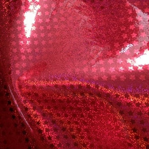 Red Star Prismatic Holographic Vinyl - Embroidery Vinyl - Canvas Backed Vinyl - Applique Vinyl - Embroidery Supply - Bow Supply - Towels