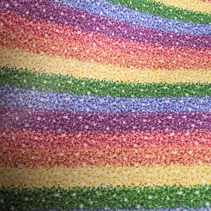Regenbogen Bedruckter Glitzer Vinyl Stoff - 9x30 cm BLATT, Haarschleife Vinyl, In The Hoop Stoff, Nähzubehör, Stickzubehör, Veganes Leder