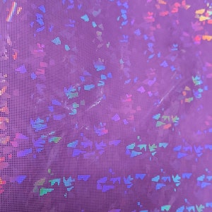 Lavender Sparkle Shattered Holographic Vinyl, 9x12&quot; SHEET Embroidery Vinyl, Canvas Backed Vinyl, Applique Sewing Supply, Bow Faux Leather