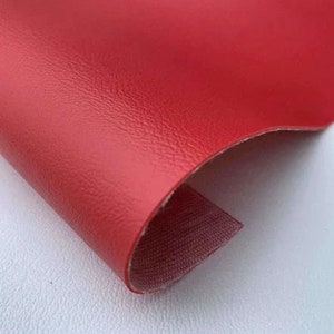 Dark Red Marine Vinyl - 9x12&quot; SHEET - Embroidery Vinyl - Hair Bow Vinyl - Applique Faux Leather - Embroidery Supply - Vegan Leather Key Fob