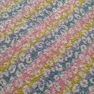 Lona com glitter robusto e iridescente de arco-íris - FOLHA de 9 x 12 "- Vinil com laço de cabelo - Tecido no aro - Fornecimento de bordado para costura - Brincos DIY