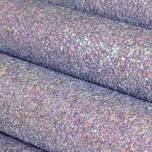 Lavendel schillernde klobige Glitzer Leinwand - 12x52 "ROLLE - Haarschleife Vinyl - In The Hoop Stoff - Nähen Embroidery Supply - Ohrringe DIY