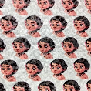 Pazifik Prinzessin Stoff, Vinyl - 8 x 13" Blatt - Haar-Bogen-Vinyl - Hoop Stoff - Nähen-Versorgung - Stickerei Lieferungen - Faux Vegan Leder