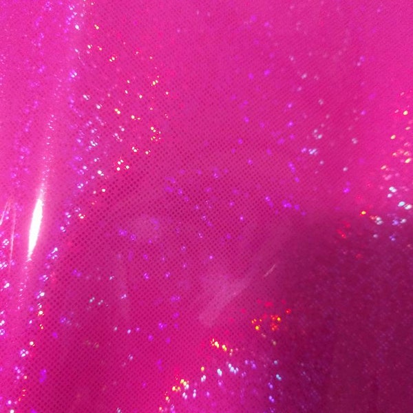 Bright Pink Sparkle Holographic Vinyl - 9x12" SHEET Embroidery Vinyl - Canvas Backed Vinyl - Applique Fabric - Bow Supply - Faux Leather