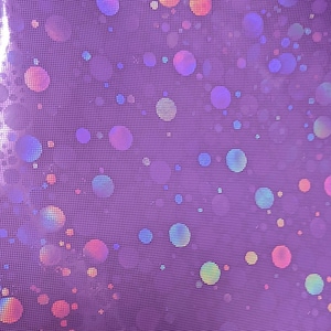 Lavender Sparkle Bubbles Holographic Vinyl, 9x12&quot; SHEET Embroidery Vinyl, Canvas Backed Vinyl, Applique Sewing Supply, Bow Faux Leather