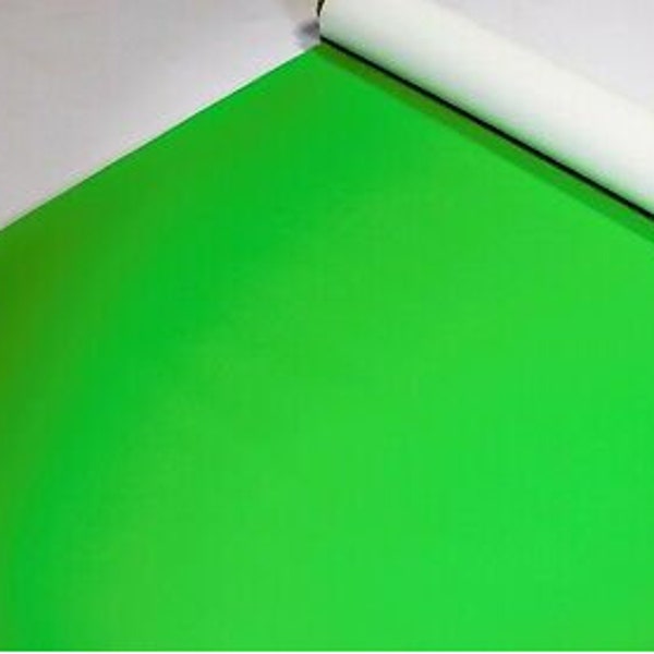 Vinilo marino fluorescente de neón verde - Rollo de 12x52" - Vinilo bordado - Vinilo de lazo para el cabello - Cuero sintético aplique - Cuero vegano bordado