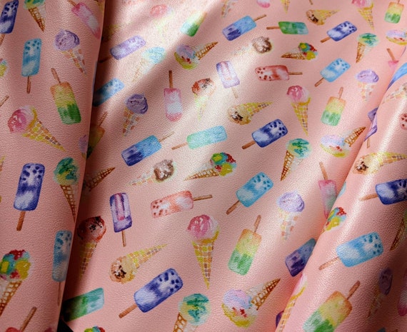 Ice Cream Vinyl Fabric 9x12 SHEET Hair Bow Vinyl | Etsy