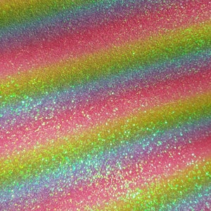 Regenbogen Neon irisierende grobstrick Glitzer Leinwand - 12x52 "Rolle - Haarschleife Vinyl - In The Hoop Fabric - Nähen Stickerei Lieferung - Ohrringe DIY