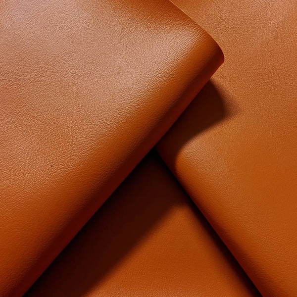 Burnt Orange Vinyl - 9x12" Sheet - Embroidery Vinyl - Hair Bow Applique Faux Leather - Embroidery Supply - Vegan Leather - Key Fob Fabric
